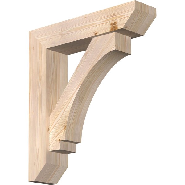 Ekena Millwork Imperial Slat Smooth Bracket w/ Offset Brace, Douglas Fir, 7 1/2"W x 32"D x 36"H BKT0806X32X36IMP06SDF - main